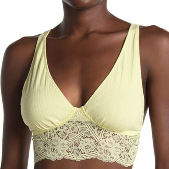 Free People Womens Teegan Longline Lace Trim Bralette Small - Picture 3 of 6